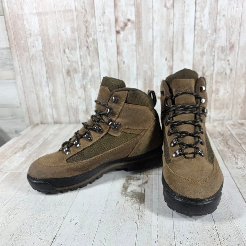 Cabelas Dry-Plus Hiking Boots Mens 9D Brown Suede Waterproof Trail 81-2860